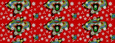 Çiçekli yumuşak bir eskiz şekli. Kibarca, kırmızı renkte bahar çiçekleri. Raster çiçekleri klasik tarzda çizilmiş. Raster illüstrasyonu.