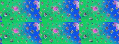 Anti-stres için soyut örnek sayfası. Raster illüstrasyonu. Yeşil renklerde.