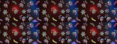 İllüstrasyon kar tanesi. Kahverengi, mavi ve gri renklerde ayrık suluboya kar taneleri. Kışın sembolü. Güzel dekorasyon.