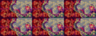 Kış kırmızısı, gri ve kahverengi noel kar bembeyaz kristal element. Meteoroloji buz koleksiyonu. Xmas Frost kar taneleri izole edilmiş siluet sembolü. Kar tanesi raster arka planı. Raster illüstrasyonu.