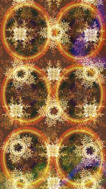 Raster illüstrasyonu. Soyut kar taneleri arkaplanda izole edilmiş düz dizayn. Kar taneleri deseni. Raster kar taneleri arka planda. Kar tanesi renkli desen.