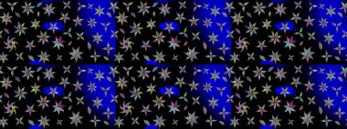 Raster deseni. Bahar çiçekleri dallı desen, siyah renkler çiçekli siluet..