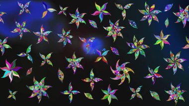 Çiçek izi. Suluboya çizim kalıbı. Suluboya tarzında gri renkte çiçekler.