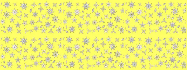 Flower eskiz arka planı. Şatafatlı bahar bahçesi dokusu. Raster illüstrasyonu. Çiçek deseni.