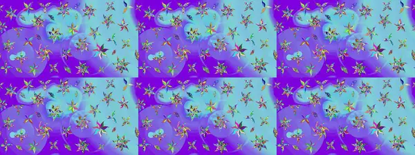 Düz Çiçek Elementleri Tasarımı. Raster çiçekli arka plan. Güzel kumaş deseni. Renkli Yaz Temalı eskiz kalıbı. Güzel eskiz şekli. Yazdır.