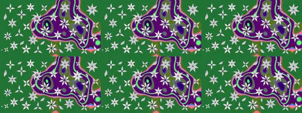 Renkli Bahar Teması eskiz kalıbı. Güzel kumaş deseni. Raster illüstrasyonu. Karalama çiçeği. Zentangle soyut çiçekleri. Düz Çiçek Elementleri Tasarımı.