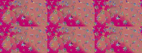 Yazdır. Renkli Yaz Temalı eskiz kalıbı. Güzel eskiz şekli. Raster çiçekli arka plan. Güzel kumaş deseni. Düz Çiçek Elementleri Tasarımı.