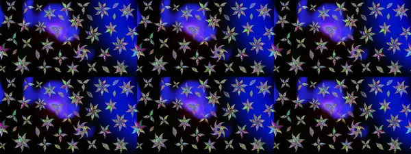 Çiçek desenli çizim. Raster illüstrasyonu. Siyah renkli çiçekler. Düz Çiçek Elementleri Tasarımı. Renkli Bahar Teması eskiz kalıbı. Asya tekstil tarzında.