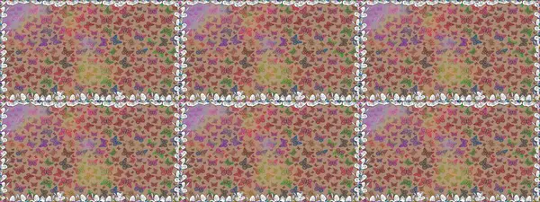 Giysi tasarımı için dekorasyon. Robot resim. Sevimli kelebek bej ve nötr raster deseni.