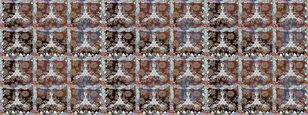 Kahverengi renkli çiçekler. Kumaş desenli papatya çiçekleri ayrıntıları.