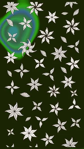 Raster Moda kumaş deseni. Şirin çiçekler. Çizgi çizimi deseni.