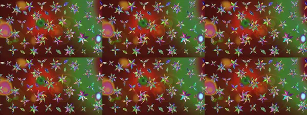 Yumuşak, bahar çiçekli arka plan. Çiçekli karalama şeklinde Raster çiçek deseni. Kahverengi renkte çiçekler.