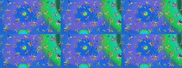 Kumaş, tekstil, duvar kağıdı baskısı için. Miles Fleur, süslü püslü bir süs. Raster illüstrasyonu. Eski usul. Eskiz geçmişi. Tomurcukları papatya çiçekleri olan sevimli bir çiçek deseni..