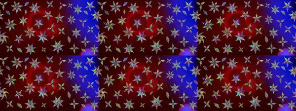 Çizgi çizimi kalıbı. Raster Moda kumaş deseni. Şirin çiçekler..