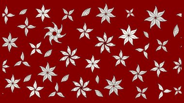 Raster illüstrasyonu. Suluboya çiçekli çiçek deseni. Kırmızı renkte Asyalı tekstil.