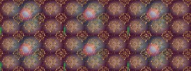 Kahverengi, mor ve gri renkli, parlak çiçekli, soyut çizim deseni. Çiçeksel elementlerle süslenmiş zarif raster dokusu. Küçük çiçekte şirin bir çiçek deseni var..