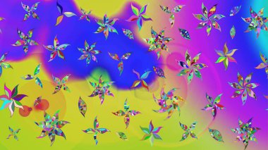 Raster. Kumaş, tekstil, duvar kağıdı baskısı için. Eski usul. Raster illüstrasyonu. Tomurcukları çiçek olan sevimli bir çiçek deseni. Taslak arkaplan.