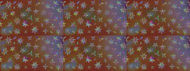 Raster deseni. Çiçek arkaplan. Çiçek kompozisyonu. Küçük çiçekte güzel bir desen var. Doğa. - Kahverengi çiçekler. Çiçek kolajı.