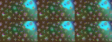 Arkaplan dokusu, duvar kağıdı, yeşil renkli çiçek teması. Kabile sanatı boho baskısı, klasik çiçek arkaplanı. Soyut etnik raster çizim kalıbı.