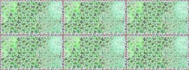 Karala, karala, karala. Yeşil renkli resim. Raster. Yeşil arka planda kusursuz renkli kelebek deseni.