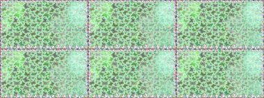 Karala, karala, karala. Yeşil renkli resim. Raster. Yeşil arka planda kusursuz renkli kelebek deseni.