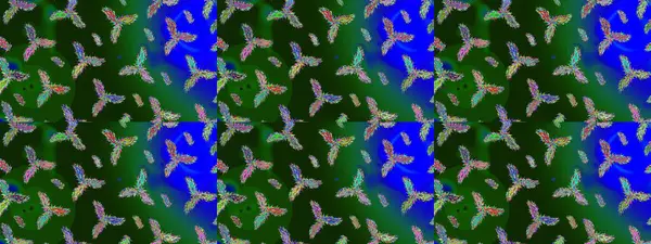 Güzel soyut kar taneleri raster tasarımı. Yeni yıl kar tanesi. Düz kar karalama ikonları, kar taneleri silueti yeşil, mavi ve gri renkler Noel afişi için, kartlar.