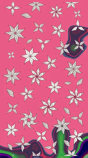 Pembe renklerde. Raster illüstrasyonu. Anti-stres için Raster soyut şablon sayfası.