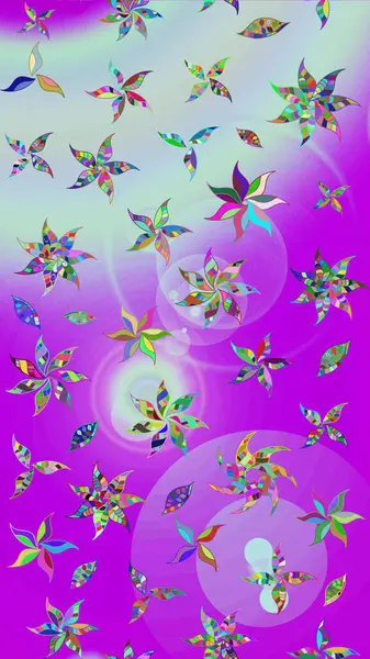 Raster illüstrasyonu. Karalama çiçeği. Düz Çiçek Elementleri Tasarımı. Renkli Bahar Teması eskiz kalıbı. Güzel kumaş deseni. Zentangle soyut çiçekleri.