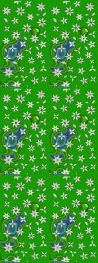 Taslak desenli, modaya uygun kumaş deseni. Düz Çiçek Elementleri Tasarımı. Şirin çiçek elementleri. Renkli Bahar Teması eskiz kalıbı. Raster illüstrasyonu.