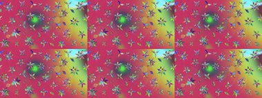 Raster düz çiçek çizim deseni. Pembe renkli çiçekler. Tasarım hediye paketi, tebrik kartları, posterler ve afiş tasarımı.