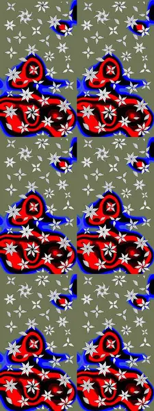 Güzel, parlak, pürüzsüz kumaş, tuval. Kıvırcık, parlak örgü. Çiçek çelengi. Raster illüstrasyonu. Eski moda arka plan. Desen, çizim, çiçek sınırı..