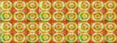 Raster illüstrasyonu. Kar tanesi turuncu, sarı ve yeşil renklerde izole edilmiş. Raster illüstrasyonu. Kar Tanesi Simgesi.