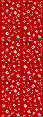 Yumuşak, bahar çiçekli arka plan. Çiçekli karalama şeklinde Raster çiçek deseni. Kırmızı renkte çiçekler.