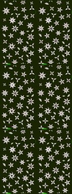 Raster illüstrasyonundaki çiçek desenli çizim. Suluboya tarzında gri renkte çiçekler.