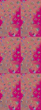 Anti-stres için soyut örnek sayfası. Pembe renklerde. Raster illüstrasyonu.