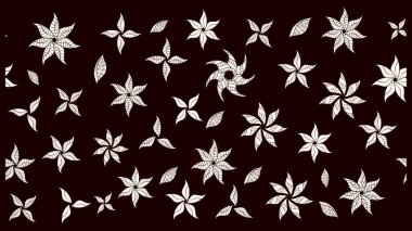 Çiçek. Siyah renklerde. Taslak dekoratif arka plan, çiçek mandala. Raster illüstrasyonu.