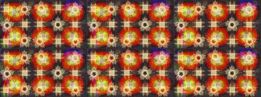 Renk arka plan üzerinde izole soyut kar taneleri ile düz tasarım. Kar tanesi renkli desen. Snowflakes desen. Raster resim. Raster kar taneleri arka plan.