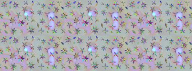 Raster çiçekli arka plan. Renkli Yaz Temalı eskiz kalıbı. Güzel eskiz şekli. Güzel kumaş deseni. Yazdır. Düz Çiçek Elementleri Tasarımı.