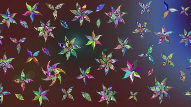 Doğa. Çiçek arkaplan. Çiçek kompozisyonu. Raster deseni. - Kahverengi çiçekler. Çiçek kolajı. Küçük çiçekte güzel desen var..