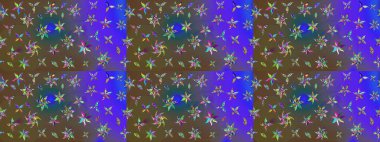 Raster illüstrasyonu. Şirin karalamalı çiçek desenli çizim. Raster illüstrasyonu. El yapımı çiçek ve bitki koleksiyonu. Çizim biçimi menekşe renklerinde.