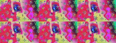 Pembe renkli çiçekler. Elle boyanmış suluboya resim çizimi çiçekler ve bitkiler.