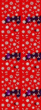 Çiçekler, dallar, bitkiler ve çiçekler. Güzel kumaş deseni. El çizimi. Raster illüstrasyonu.