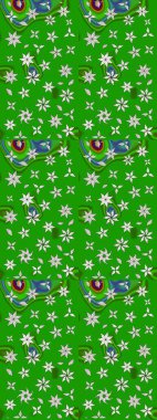 Tekstil ve kapak tasarımı için mükemmel. Doodle tarzı. Elle çizilmiş sonbahar çiçeği deseni. Yeşil renkli çiçekler. Renkli yeşil çizim deseni.