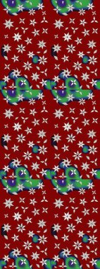 Raster illüstrasyonu. Çiçekler, dallar, bitkiler ve çiçekler. Güzel kumaş deseni. El çizimi.