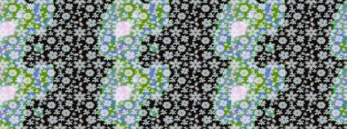 Gri renkli etnik çiçekli zarif eskiz deseni. Raster Çiçek İllüstrasyon Şirin Tekstil.