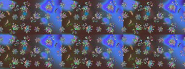 Sevimli küçük çiçek desenle. Raster resim. Çiçek desenli çiçek ve yaprakları ile.