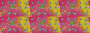 Colour Summer Theme sketch pattern Background. Flat Flower Elements Design. Trendy sketch Floral Pattern In Raster illustration. Beautiful fabric pattern.