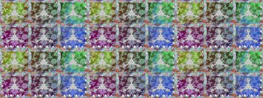 Tarafsız ve yeşil renklerde çiçekler. Çiçeksiz desenli arka plan, yaz çiçekleri. Düz Çiçek Elementleri Tasarımı. Renkli Bahar Teması Kusursuz Arkaplan.