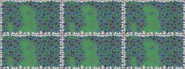 Kart, baskı ve davetiye için basit kadınsı bir model. Kağıt, kumaş ve ambalaj için uygun. Kusursuz. Mavi ve yeşil arka planda renkli kelebek koleksiyonu. Raster illüstrasyonu.