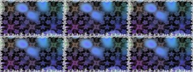 Karalama çiçekleri kusursuz desen. Mavi ve siyah el çizimi desen. Sanat ilham verir ve siyah renkli çiçekler bırakır. Raster deseni.